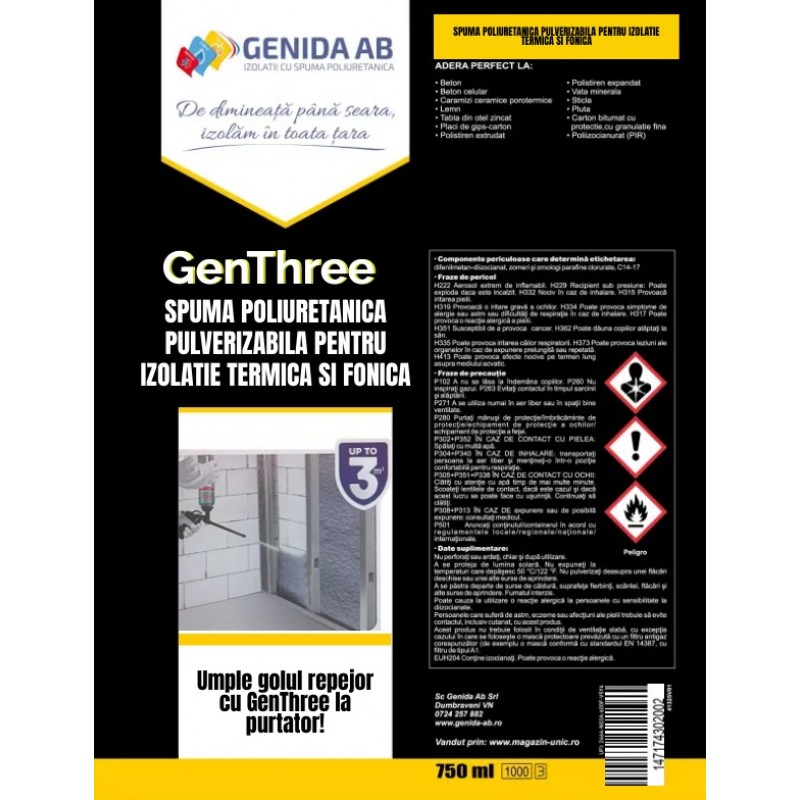 GenThree - Spuma poliuretanica pentru izolatii termice